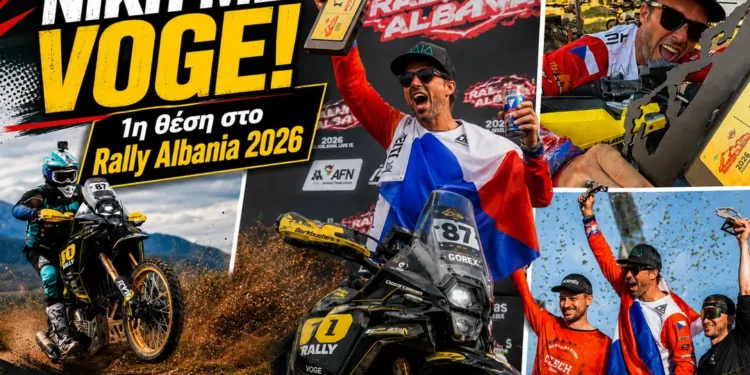 VOGE DS800X Rally: Νίκη στο Rally Albania 2026 με τον Libor Podmol